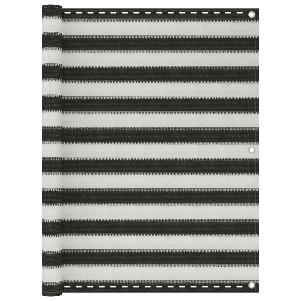 Paravento da Balcone HDPE 120x500 cm Antracite e Bianco