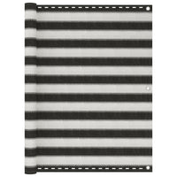 Paravento da Balcone HDPE 120x500 cm Antracite e Bianco