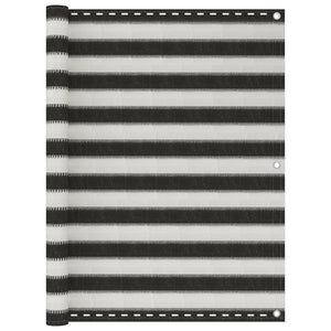 Paravento da Balcone HDPE 120x500 cm Antracite e Bianco