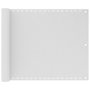 Schermo Frangivista per Balcone Bianco 75x500 cm in HDPE