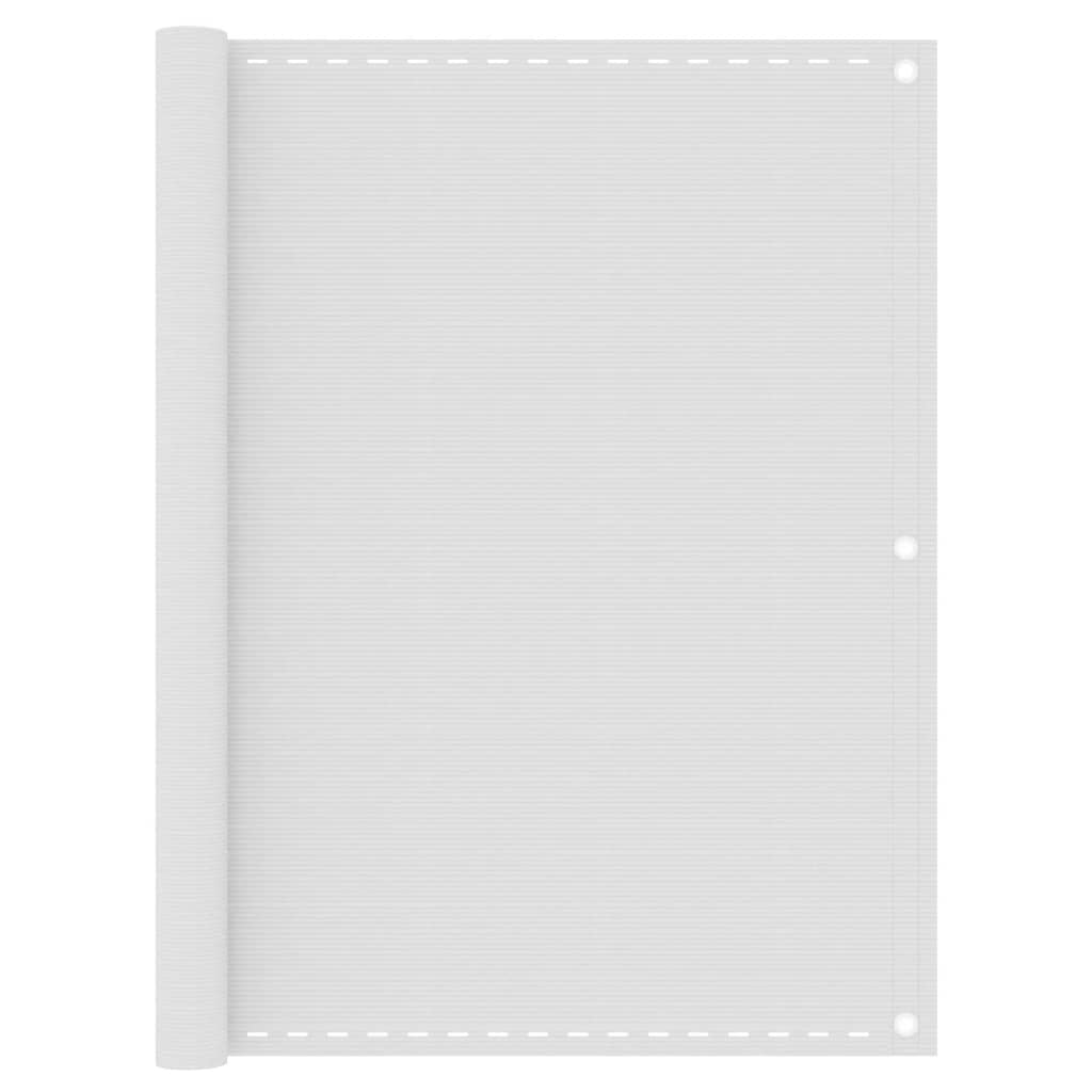 Paravento per balcone protezione privacy schermo privacy 120 x 500 cm HDPE bianco 02_0010044