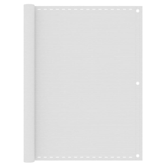 Paravento per balcone protezione privacy schermo privacy 120 x 500 cm HDPE bianco 02_0010044