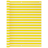 Paravento per balcone protezione privacy schermo privacy 120 x 600 cm HDPE giallo e bianco 02_0010210