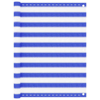 Paravento da Balcone Blu e Bianco 120x300 cm in HDPE