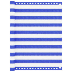 Paravento da Balcone Blu e Bianco 120x400 cm in HDPE