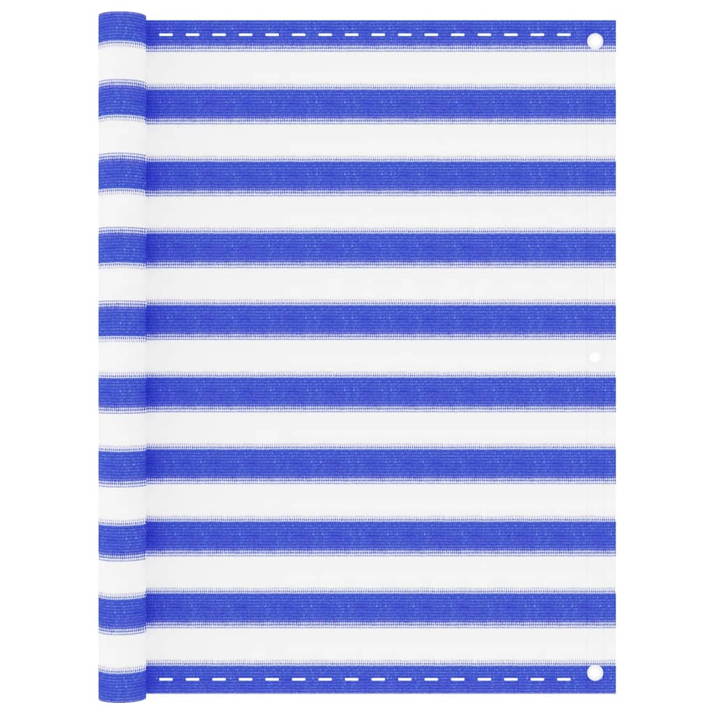 Paravento da Balcone Blu e Bianco 120x500 cm in HDP