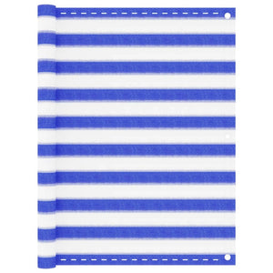 Paravento da Balcone Blu e Bianco 120x500 cm in HDP