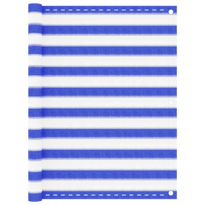Paravento da Balcone Blu e Bianco 120x500 cm in HDP