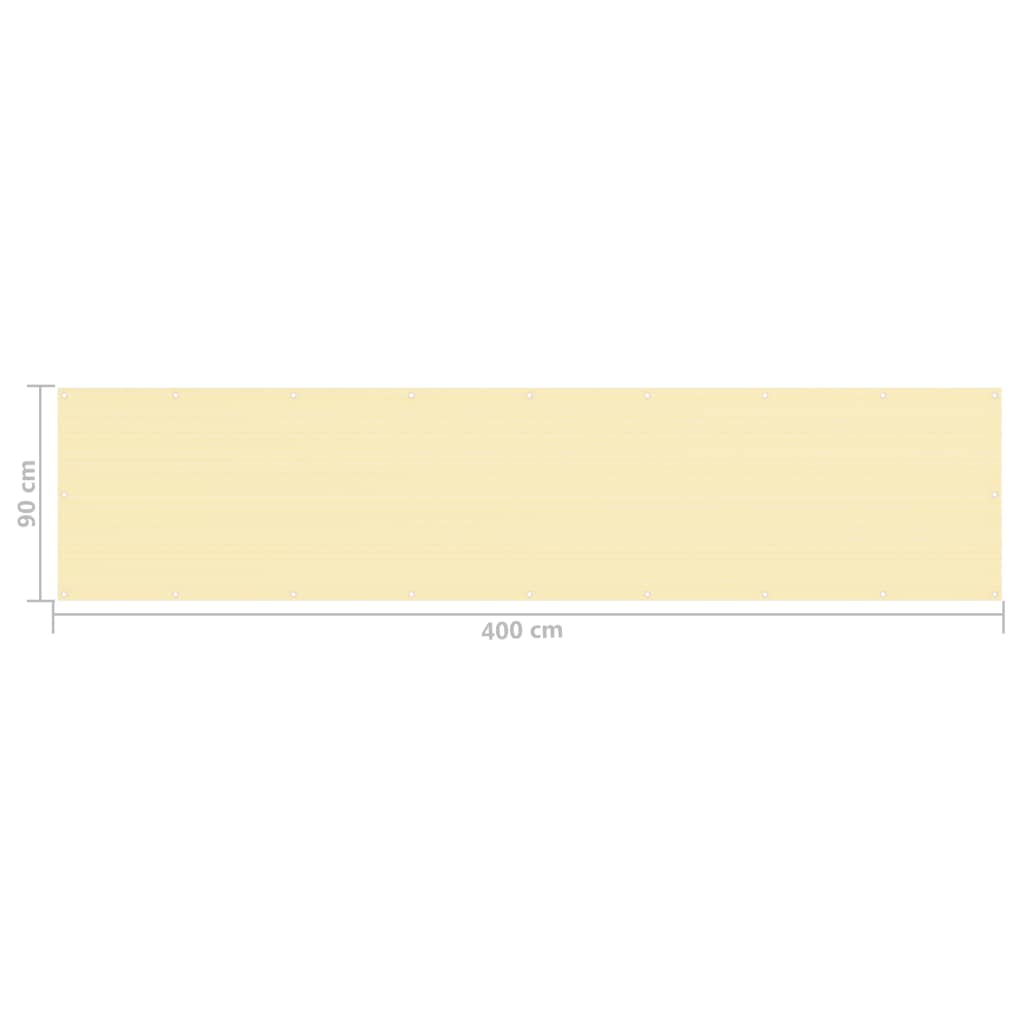 Paravento da Balcone Beige 90x400 cm in HDPE cod mxl 19441