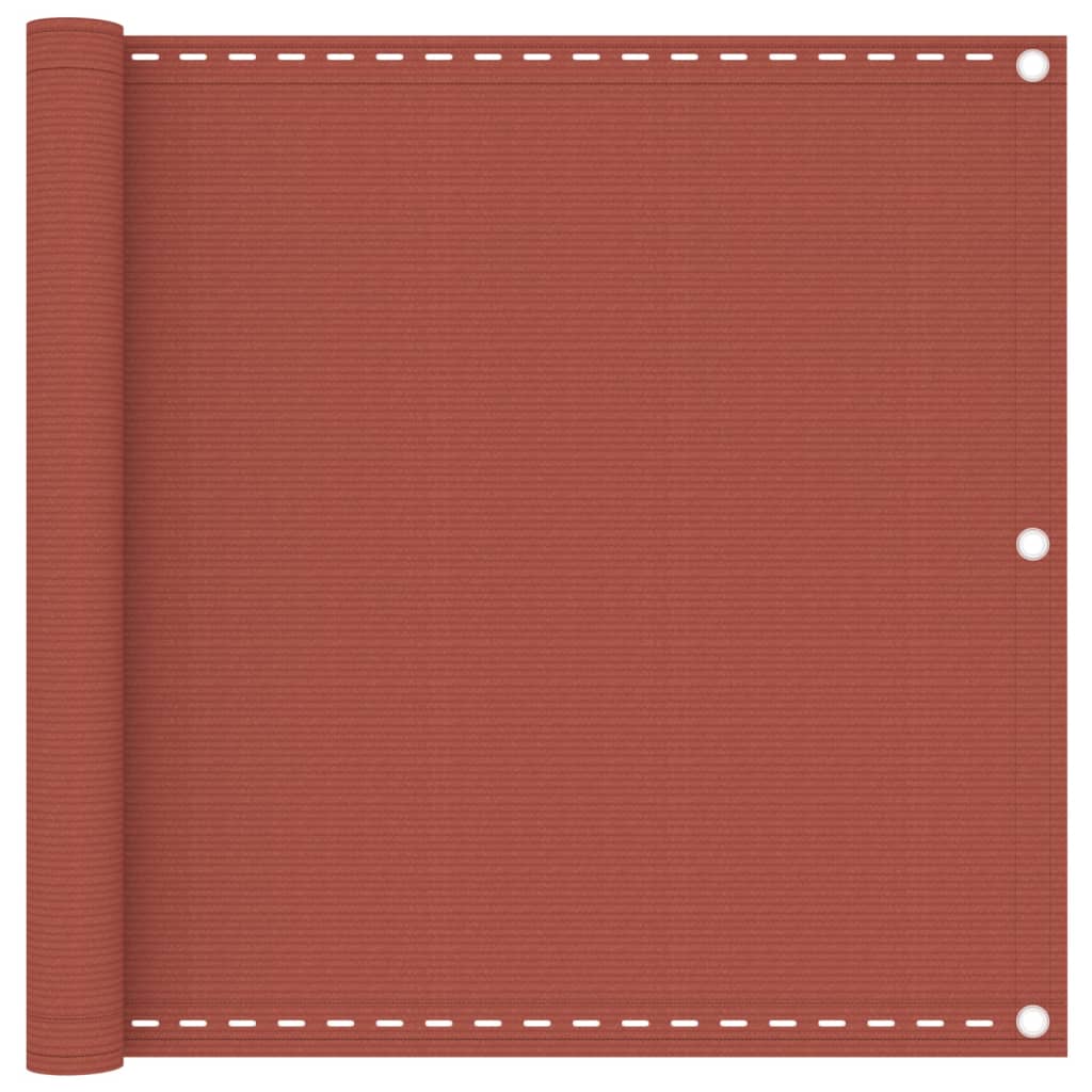 Paravento per balcone protezione privacy schermo privacy 90 x 500 cm HDPE terracotta 02_0010418