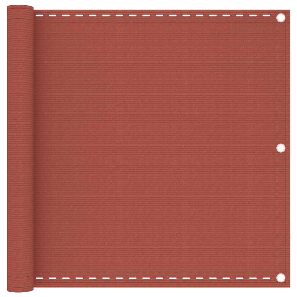 Paravento per balcone protezione privacy schermo privacy 90 x 600 cm HDPE terracotta 02_0010420