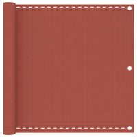 Paravento per balcone protezione privacy schermo privacy 90 x 600 cm HDPE terracotta 02_0010420