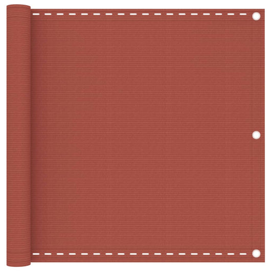 Paravento per balcone protezione privacy schermo privacy 90 x 600 cm HDPE terracotta 02_0010420