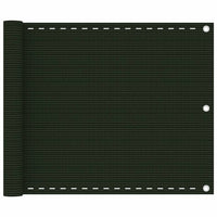 Paravento per balcone 75 x 500 cm HDPE verde scuro 02_0010441