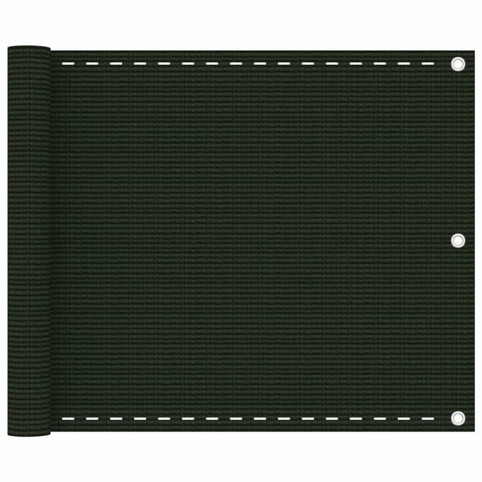 Paravento per balcone 75 x 500 cm HDPE verde scuro 02_0010441