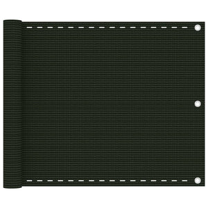 Schermo Frangivista per Balcone Verde Scuro 75x600 cm in HDPE cod mxl 7015