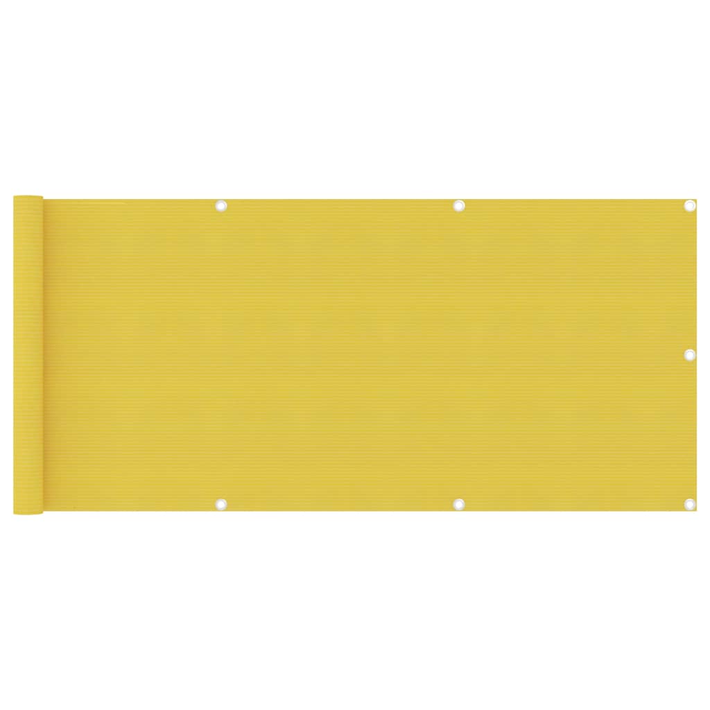 Paravento per balcone protezione privacy schermo privacy 75 x 400 cm HDPE giallo 02_0010193