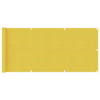 Paravento per balcone protezione privacy schermo privacy 75 x 400 cm HDPE giallo 02_0010193