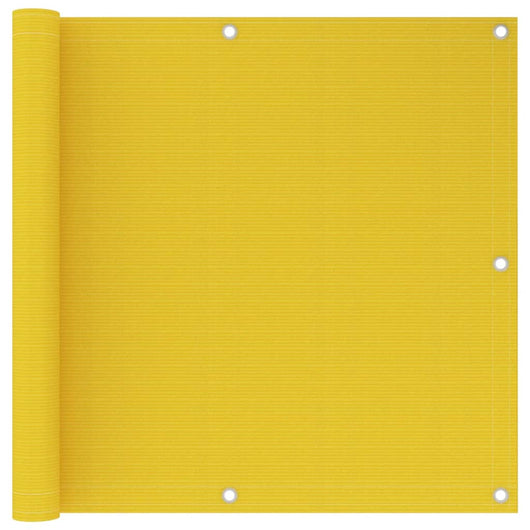Paravento per balcone protezione privacy schermo privacy 90 x 600 cm HDPE giallo 02_0010205