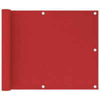 Paravento da Balcone Rosso 75x300 cm in HDPE