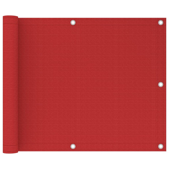 Paravento da Balcone Rosso 75x300 cm in HDPE