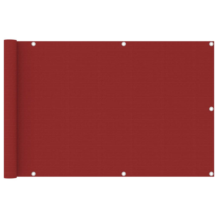 Paravento da Balcone Rosso 90x400 cm in HDPE