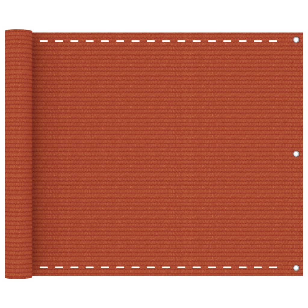 Paravento da Balcone Arancione 75x300 cm in HDPE