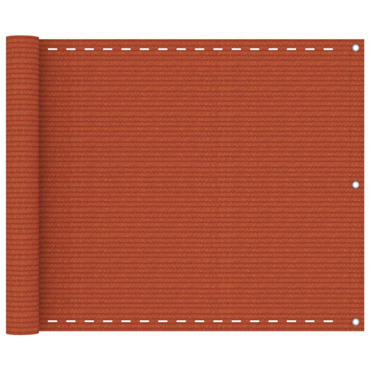 Paravento da Balcone Arancione 75x300 cm in HDPE