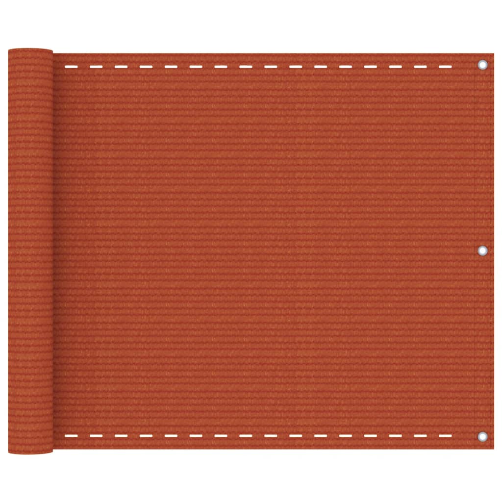 Paravento da Balcone Arancione 75x400 cm in HDPE