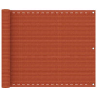 Paravento da Balcone Arancione 75x400 cm in HDPE