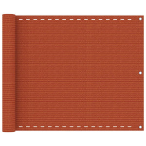 Paravento da Balcone Arancione 75x400 cm in HDPE