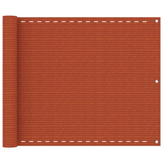 Paravento da Balcone Arancione 75x400 cm in HDPE