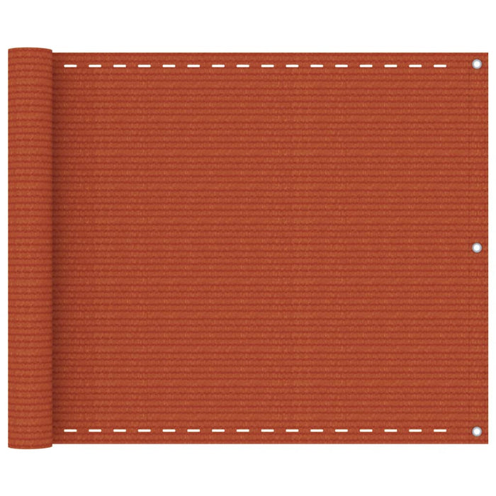 Paravento da Balcone Arancione 75x400 cm in HDPE