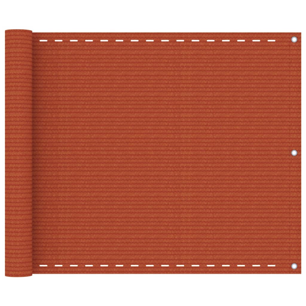 Paravento da Balcone Arancione 75x500 cm in HDPE