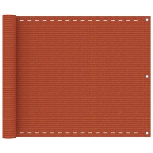 Paravento da Balcone Arancione 75x500 cm in HDPE