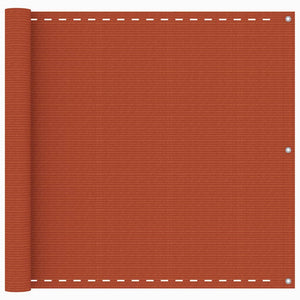 Paravento da Balcone Arancione 90x400 cm in HDPE