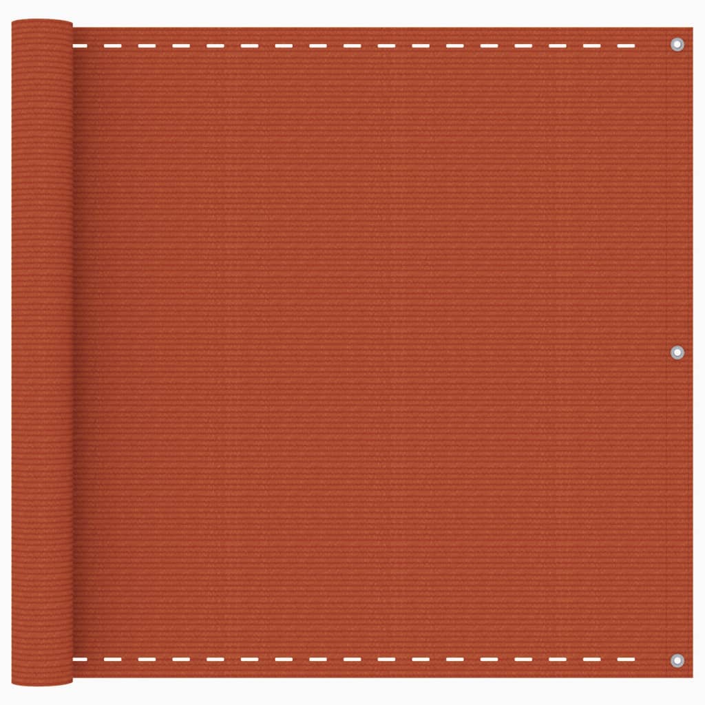 Paravento per balcone protezione privacy schermo privacy 90 x 500 cm HDPE arancione 02_0010307