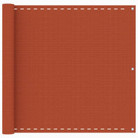 Paravento per balcone protezione privacy schermo privacy 90 x 500 cm HDPE arancione 02_0010307