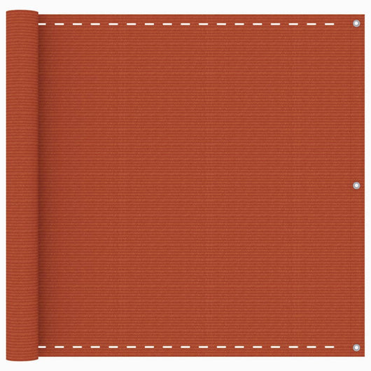 Paravento per balcone protezione privacy schermo privacy 90 x 500 cm HDPE arancione 02_0010307