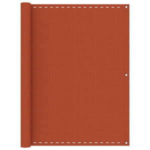 Paravento da Balcone Arancione 120x500 cm in HDPE