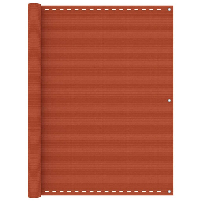 Paravento da Balcone Arancione 120x500 cm in HDPE