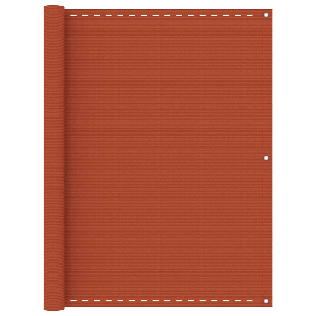 Paravento per balcone protezione privacy schermo privacy 120 x 500 cm HDPE arancione 02_0010289