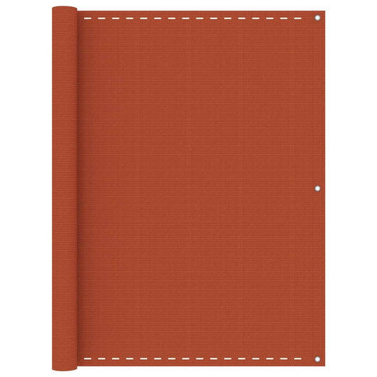 Paravento per balcone protezione privacy schermo privacy 120 x 500 cm HDPE arancione 02_0010289