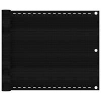 Paravento da Balcone Nero 75x500 cm in HDPE cod mxl 11932