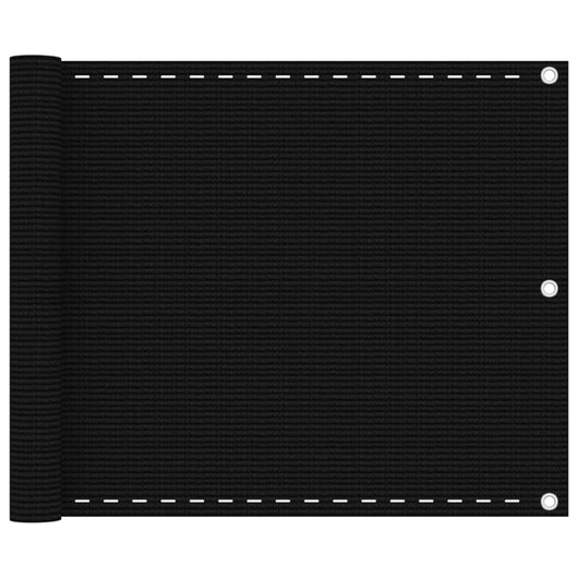 Paravento da Balcone Nero 75x500 cm in HDPE cod mxl 11932