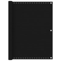 Paravento per balcone protezione privacy schermo privacy 120 x 500 cm HDPE nero 02_0010262