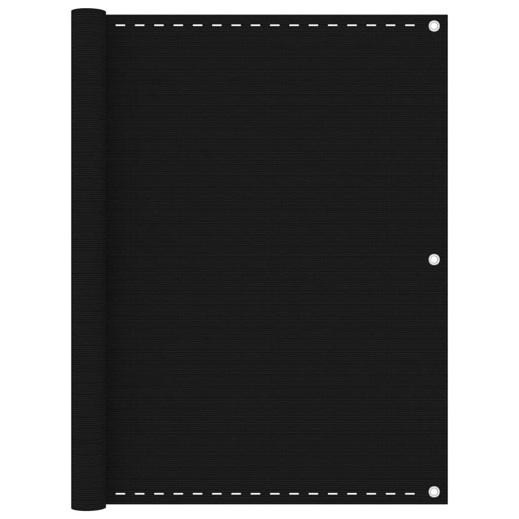 Paravento da Balcone Nero 120x600 cm in HDPE cod mxl 9925