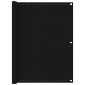 Paravento da Balcone Nero 120x600 cm in HDPE cod mxl 9925
