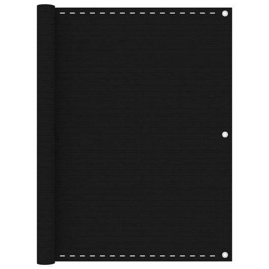 Paravento da Balcone Nero 120x600 cm in HDPE cod mxl 9925
