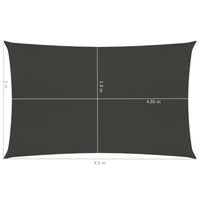 Vela in tessuto per ombrellone 160 g/m² HDPE 2 x 4,5 m antracite 02_0008912